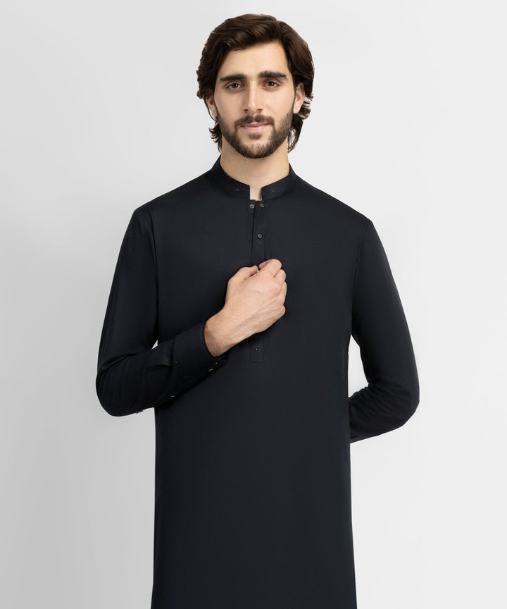 Cotton Black Kurta Trouser - J. Junaid Jamshed