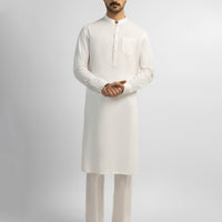 Blended Off White Kurta Trouser - J. Junaid Jamshed