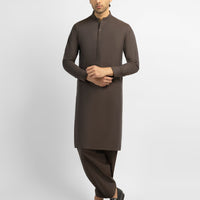 Cotton Brown Shalwar Kameez - J. Junaid Jamshed