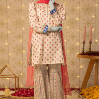 Lawn White Stitched Suit - J. Junaid Jamshed