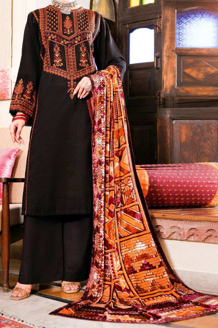 Yarn Dyed Black Stitched Suit - Almirah
