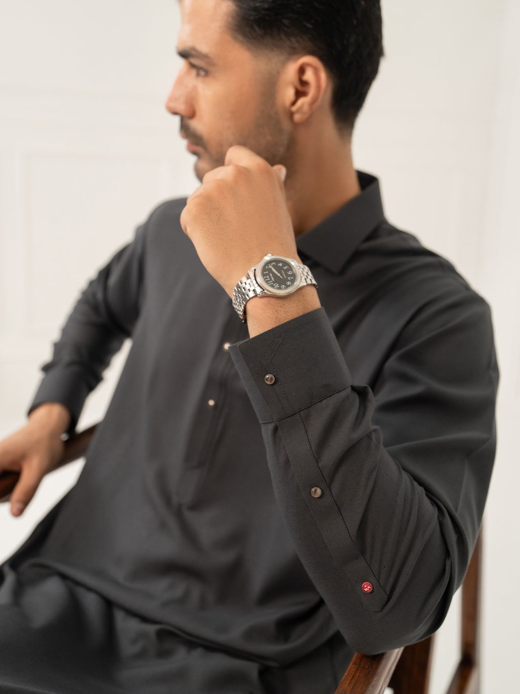 Blended Grey Shalwar Kameez - Almirah