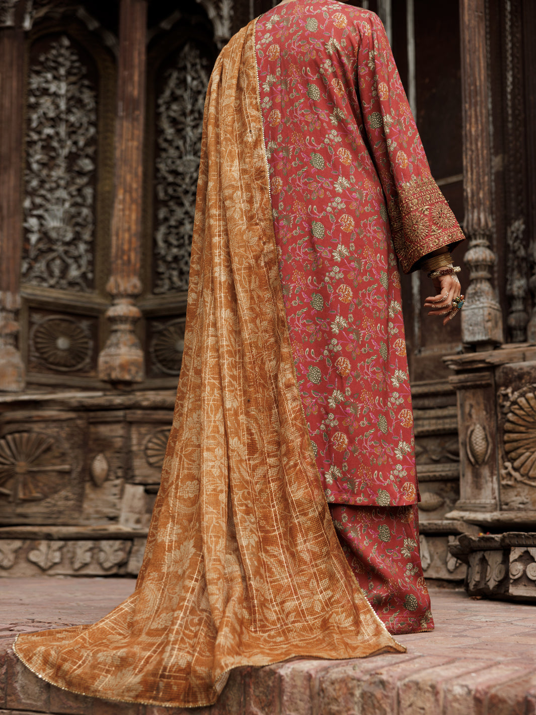 Maple Silk Maroon Stitched Suit - Almirah