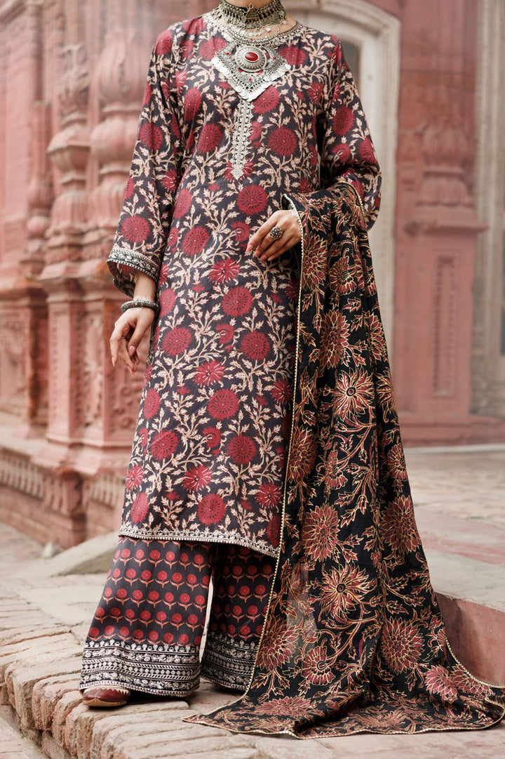 Maple Silk Maroon Stitched Suit - Almirah