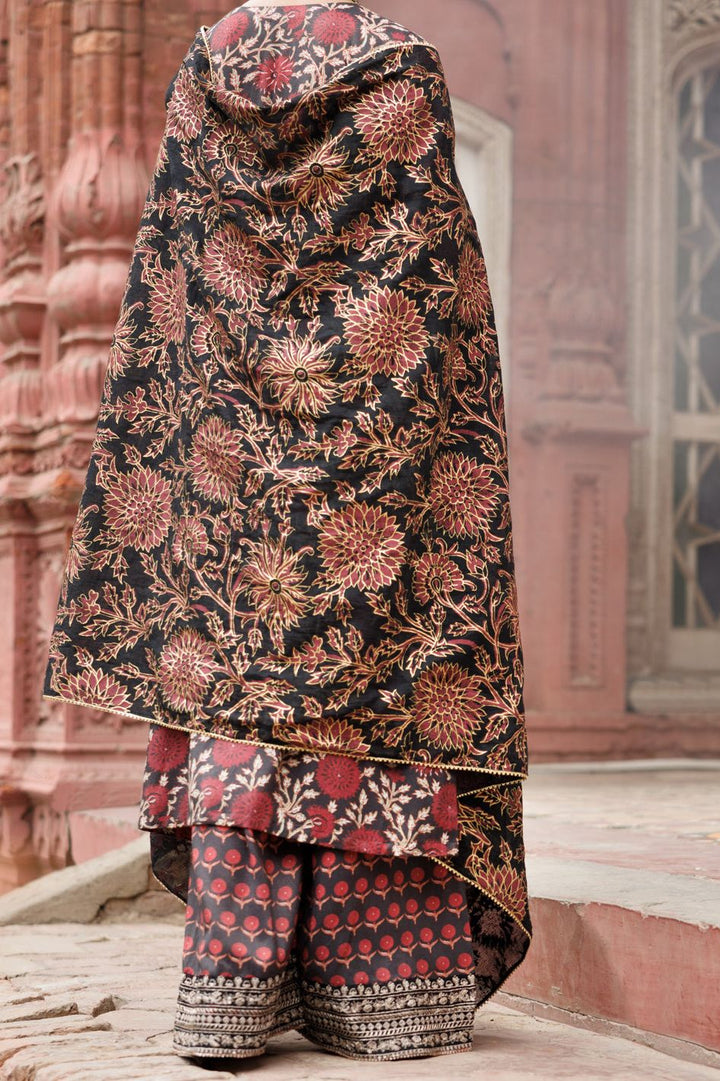Maple Silk Maroon Stitched Suit - Almirah