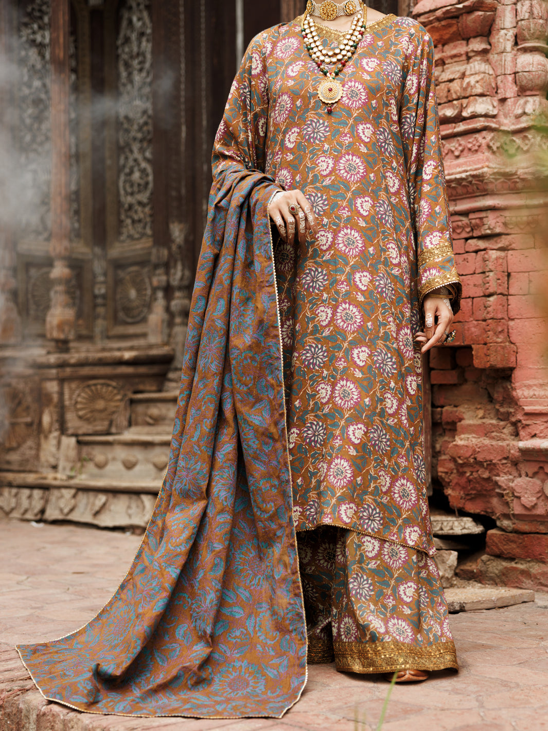 Maple Silk Multi Color Unstitched Suit - Almirah