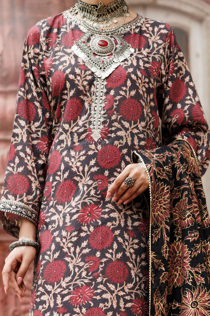 Maple Silk Maroon Stitched Suit - Almirah