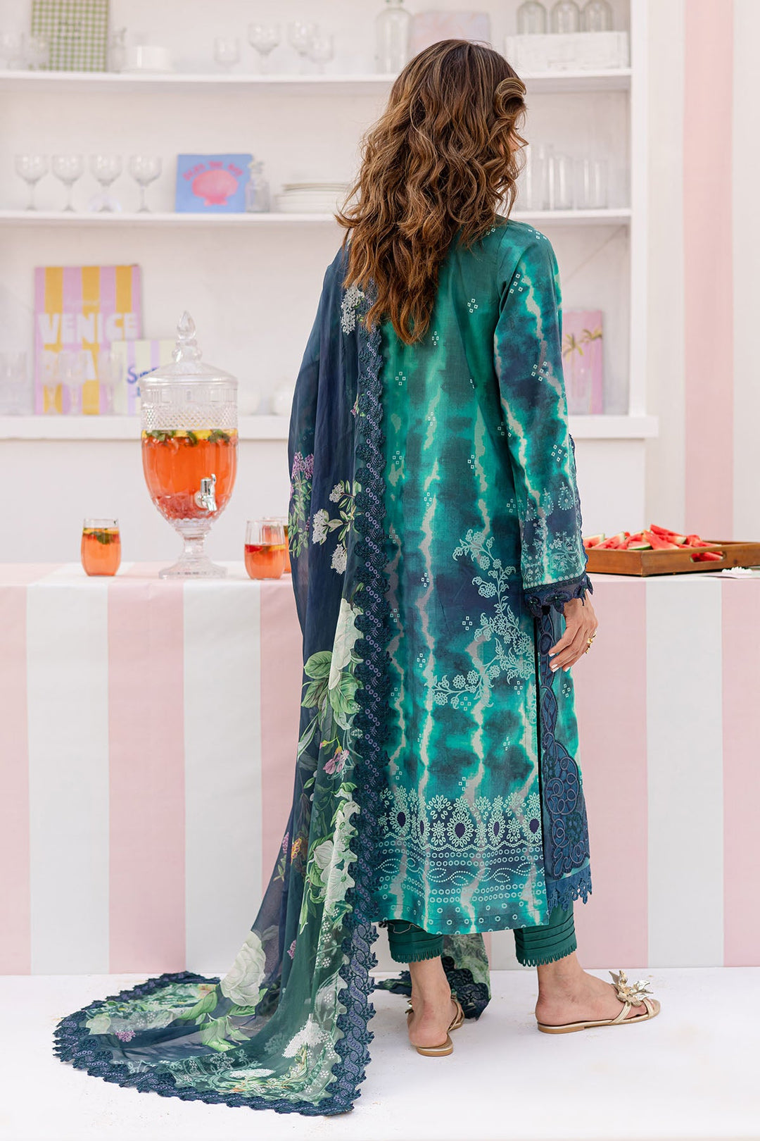 Lawn Zinc Stitched Suit - Nureh Gardenia