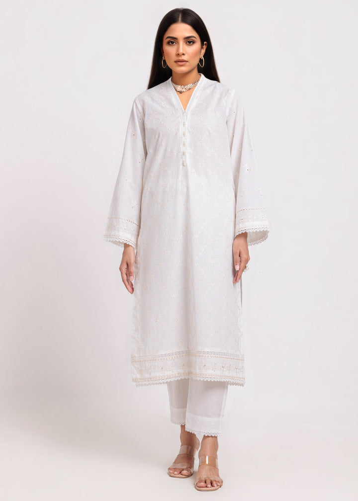 Cambric White Stitched Suit - Bonanza