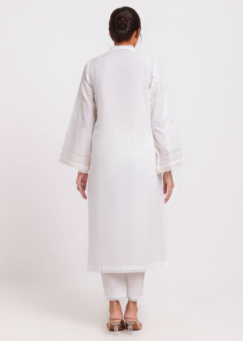 Cambric White Stitched Suit - Bonanza