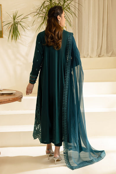 Lawn Sea Green Stitched Suit - Nureh