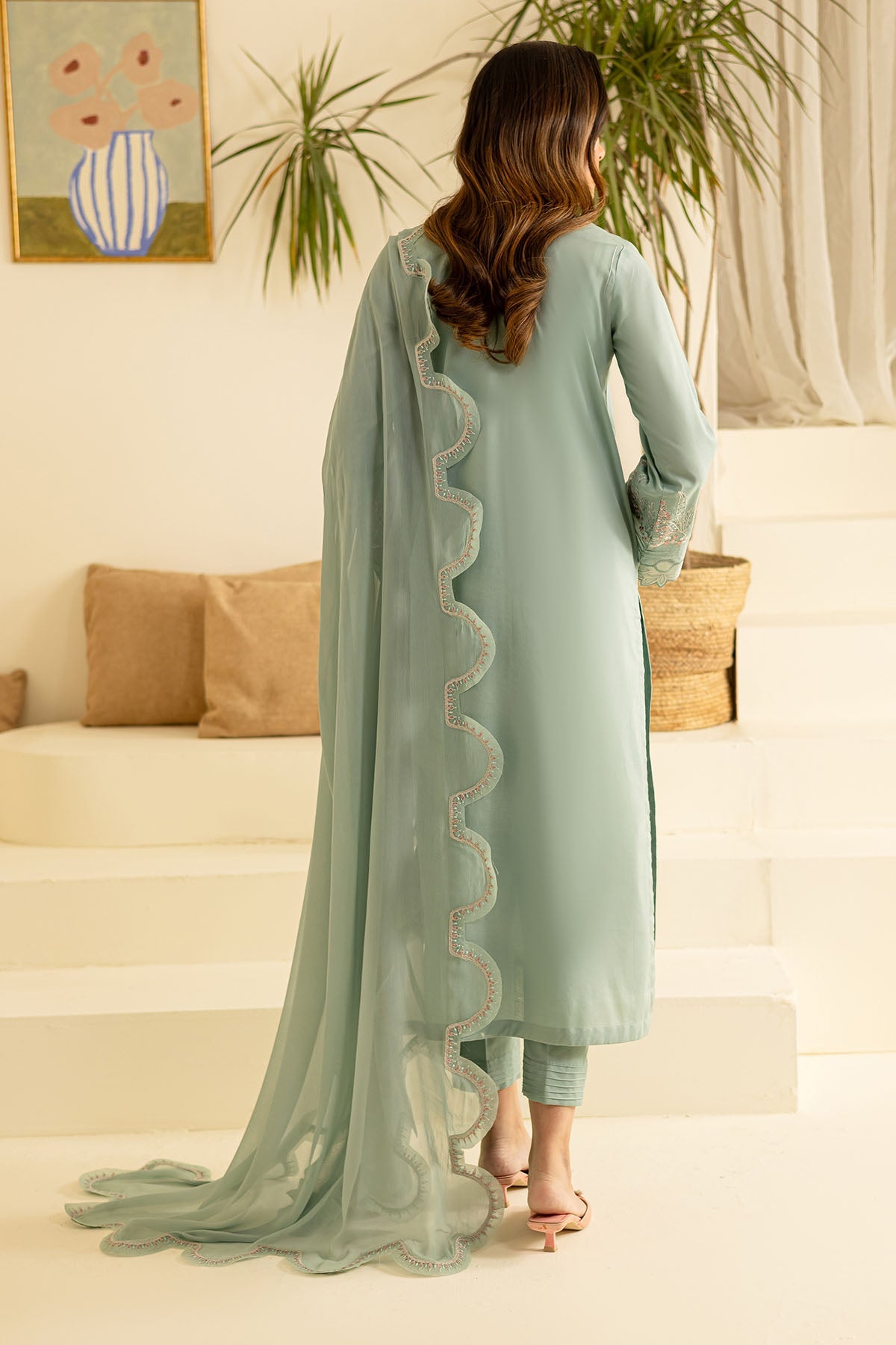 Lawn Ferozi Stitched Suit - Nureh