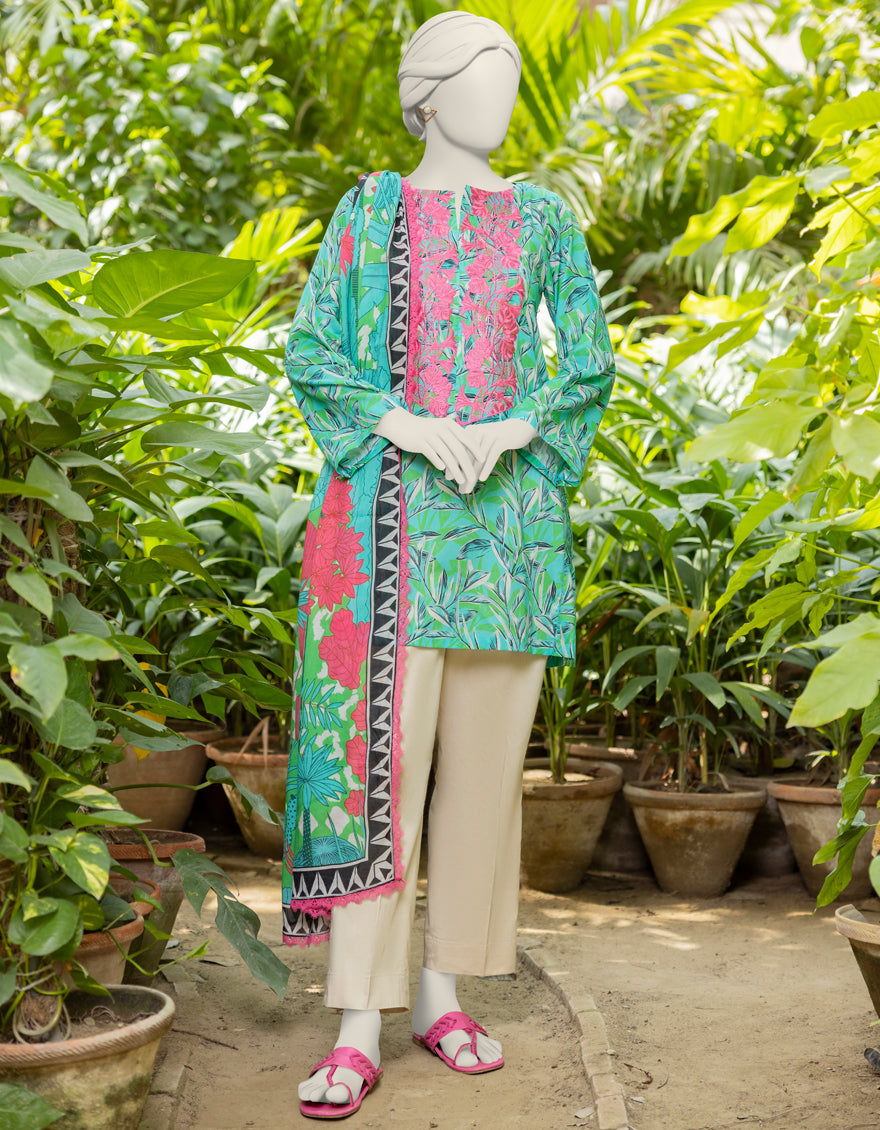 Lawn Multi Unstitched Suit - J. Junaid Jamshed