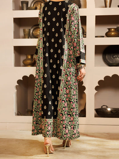 Jacquard Black Stitched Suit - Almirah