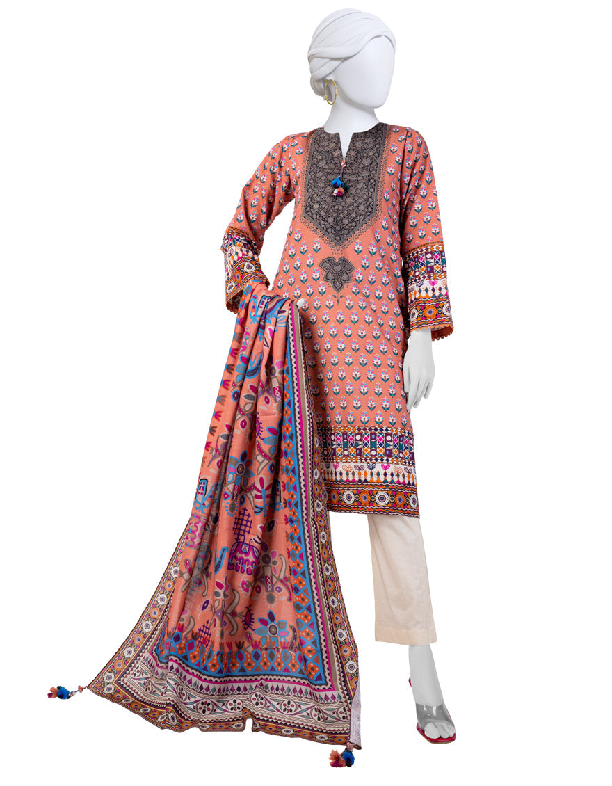 Khaddar Multi Unstitched Suit - J. Junaid Jamshed