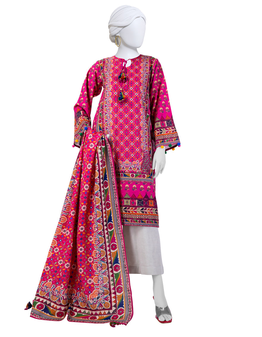 Khaddar Multi Unstitched Suit - J. Junaid Jamshed