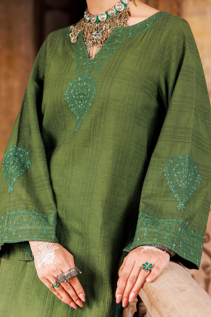 Dobby Mehndi Green Kurti- Almirah