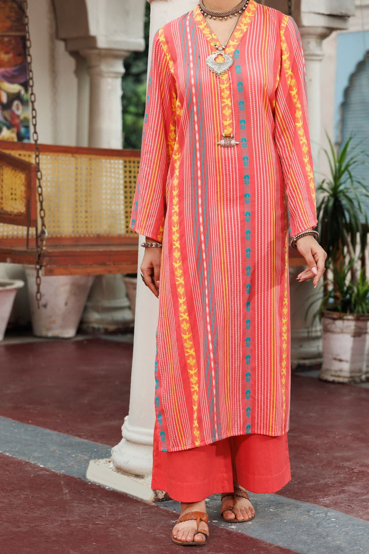 Yarn Dyed Light Pink Kurti- Almirah