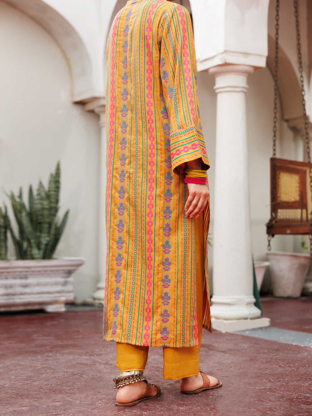 Yarn Dyed Mustard Kurti - Almirah