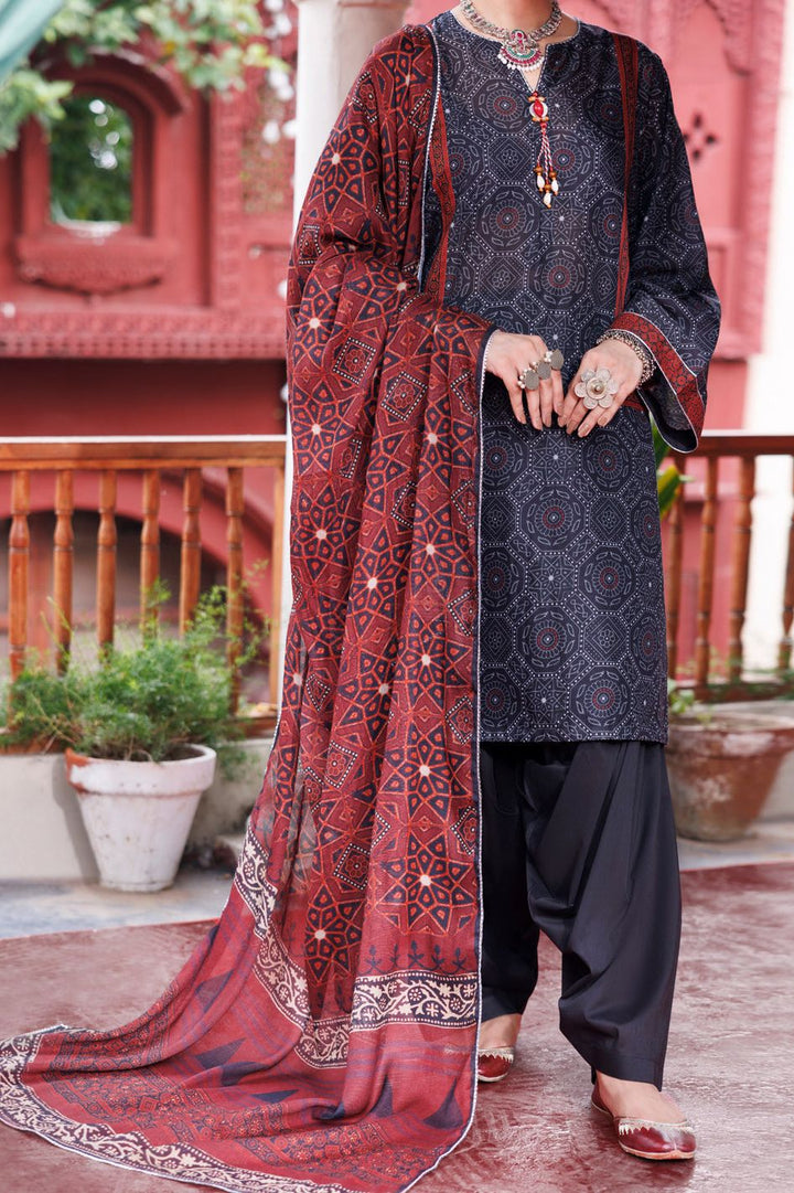 Cambric Black Stitched Suit - Almirah