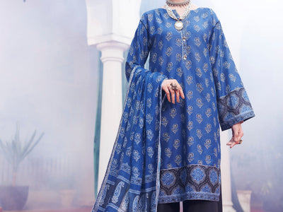 Cambric Blue Stitched Suit - Almirah