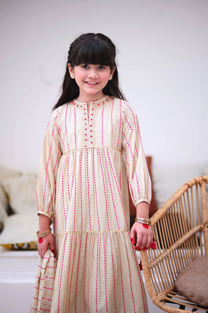 Cotton Dobby  Fawn 3 Piece Suit - Senorita