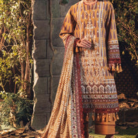 Khaddar Mustard Unstitched Suit - Bonanza