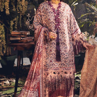 Khaddar Pink Unstitched Suit - Bonanza