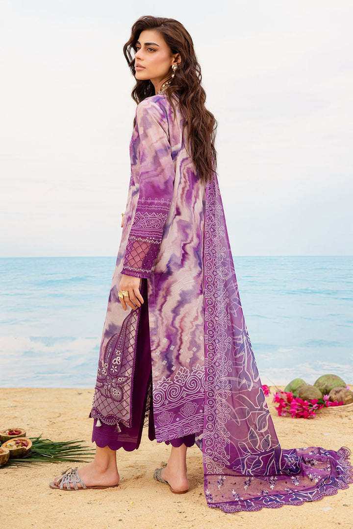 Lawn Purple Stitched Suit - Nureh Gardenia