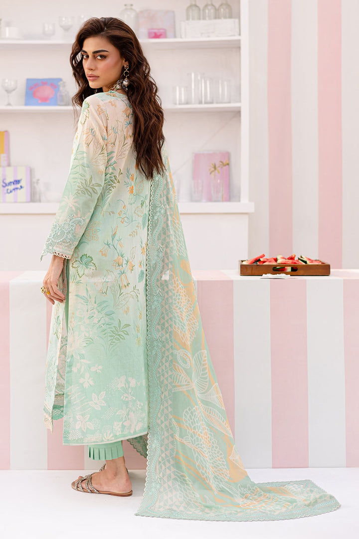 Lawn Pista Stitched Suit - Nureh Gardenia
