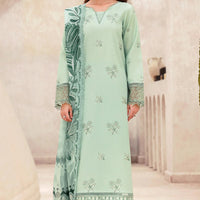 Aqua Cascade - Bahaar Embroidered Eid Lawn Stitched
