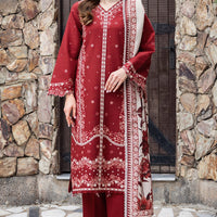 Claret - Farasha Eminence Khaddar Stitched