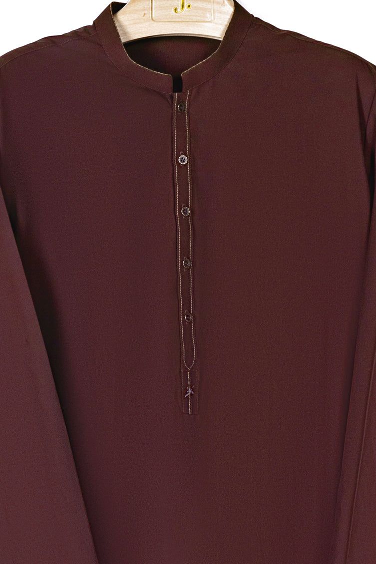 Cambric Brown Jubba - J. Junaid Jamshed
