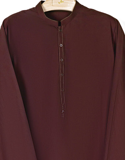 Cambric Brown Jubba - J. Junaid Jamshed