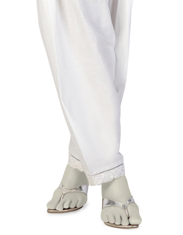 Lawn White Shalwar - J. Junaid Jamshed