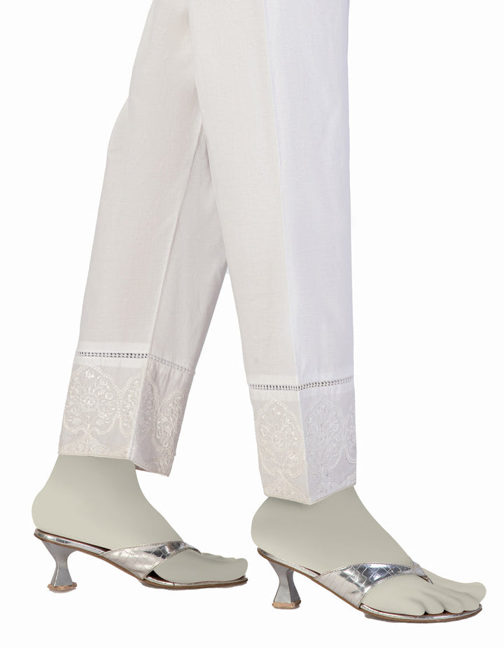 Lawn White Trouser - J. Junaid Jamshed