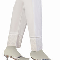 Lawn White Trouser - J. Junaid Jamshed