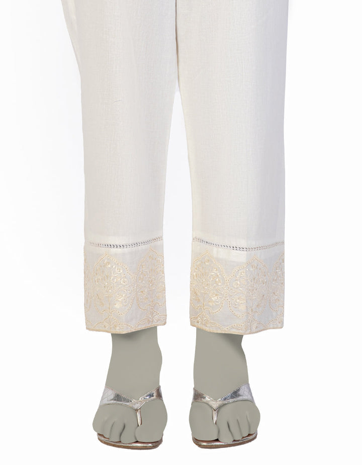 Lawn Off White Trouser - J. Junaid Jamshed