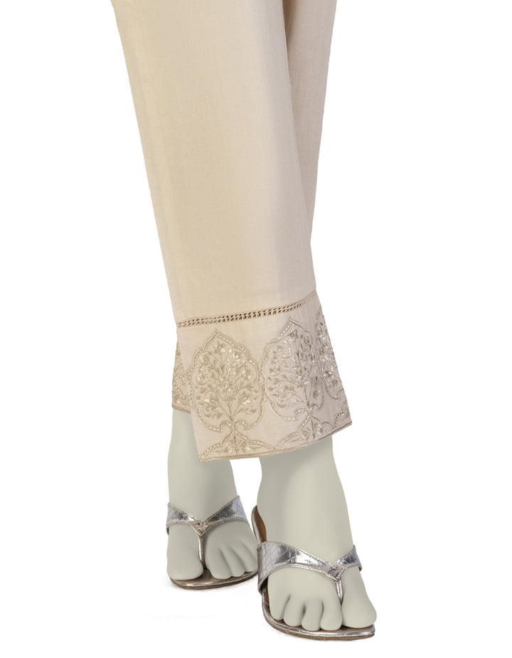 Lawn Beige Trouser - J. Junaid Jamshed