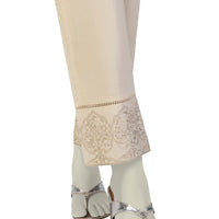 Lawn Beige Trouser - J. Junaid Jamshed