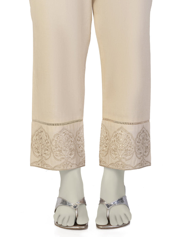 Lawn Beige Trouser - J. Junaid Jamshed