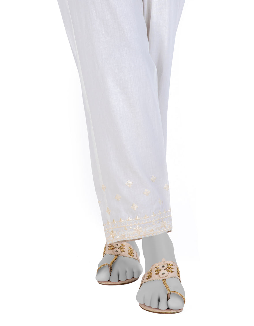 Cambric Off White Trouser - J. Junaid Jamshed