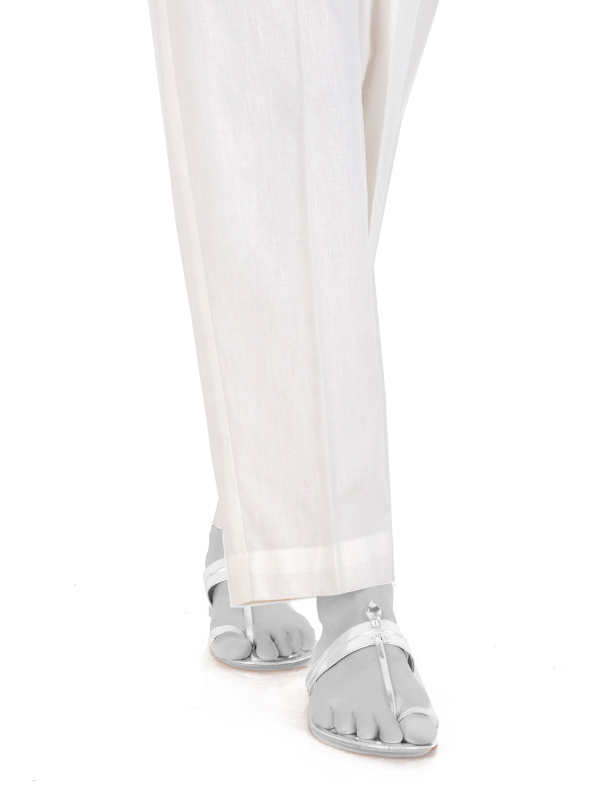 Cambric White Trousers - J. Junaid Jamshed