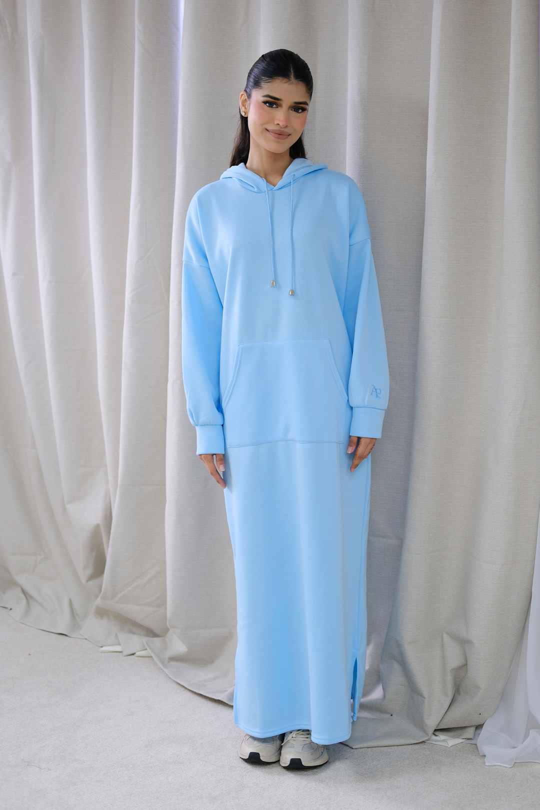 Signature Sky Blue Hoodie Dress