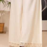 Cotton Lawn White Trousers - Almirah