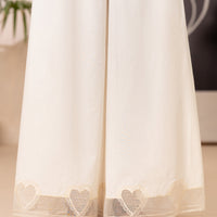 Cotton Lawn Off White Trousers - Almirah