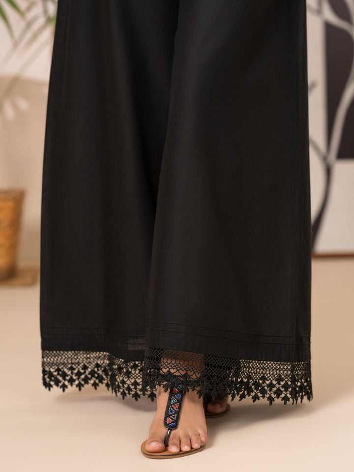 Cotton Cambric Black Trousers - Almirah