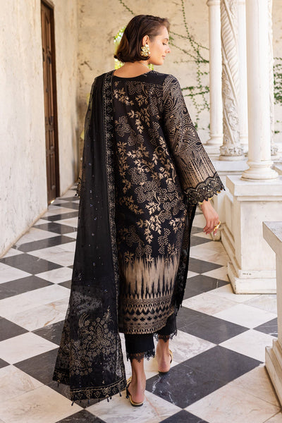 Embroidered Lawn Jacquard Black Stitched Suit - Nureh