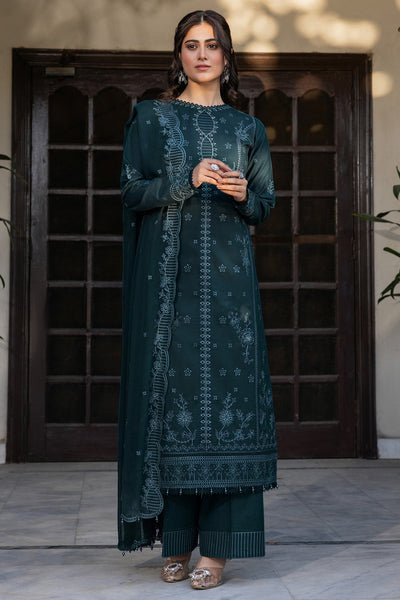 Teal Serenity - Farasha Bahaar Embroidered Lawn Stitched