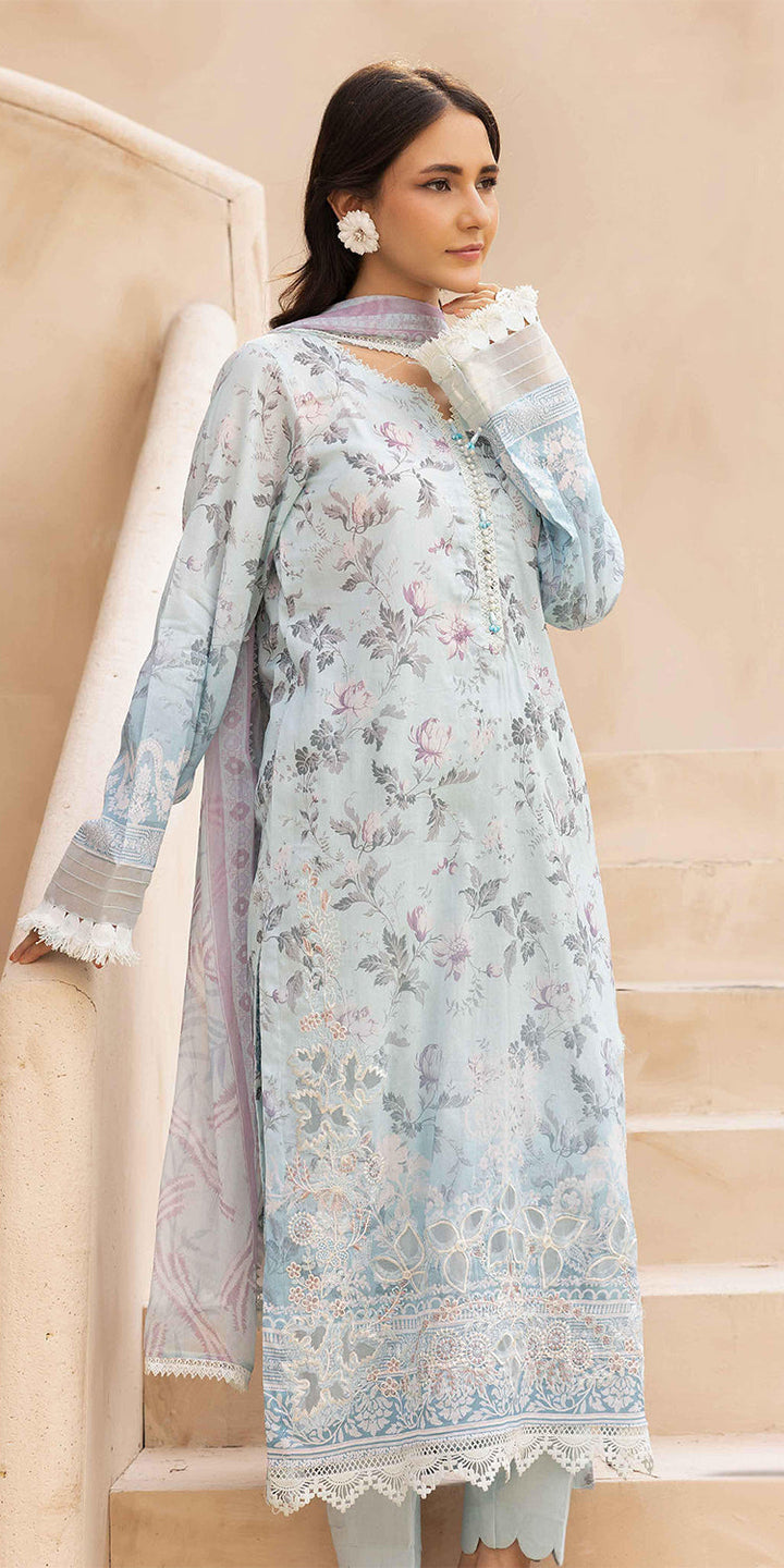 Lawn Mint Stitched Suit - Kesariya Vol III by Nureh